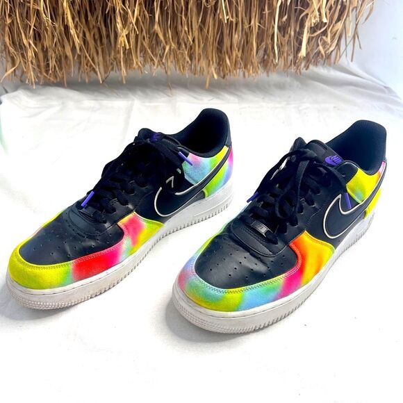 Nike Air Force 1 Low Tie-Dye Multicolor Sneakers Size 12.5 - Picture 2 of 8